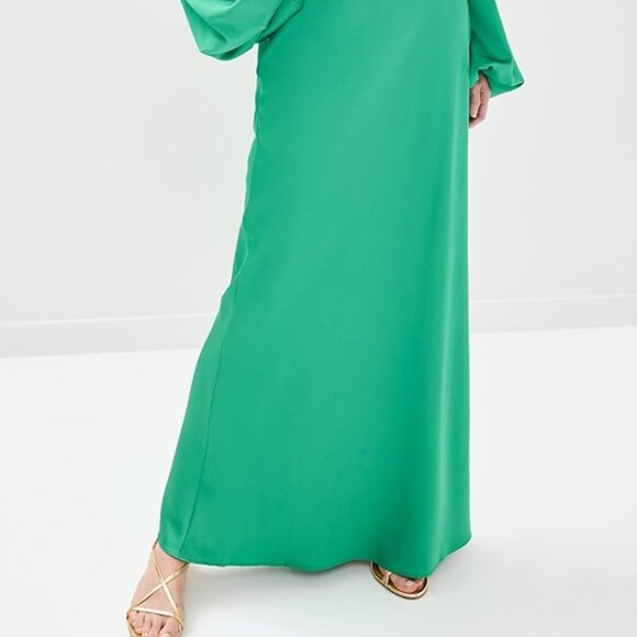 Significant Other Danika Off Shoulder Long Sleeve Maxi Dress in Green - Picture 4 of 6